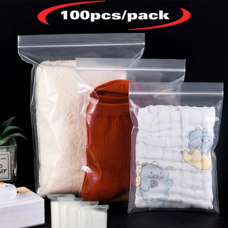 Kleine wiederverschließbare Plastiktüten mit Reißverschluss, transparente Beutel, Vakuum-Aufbewahrungsbeutel, durchsichtige Beutel, Ziplock-Beutel zur Lebensmittelaufbewahrung, Plastiktüten mit