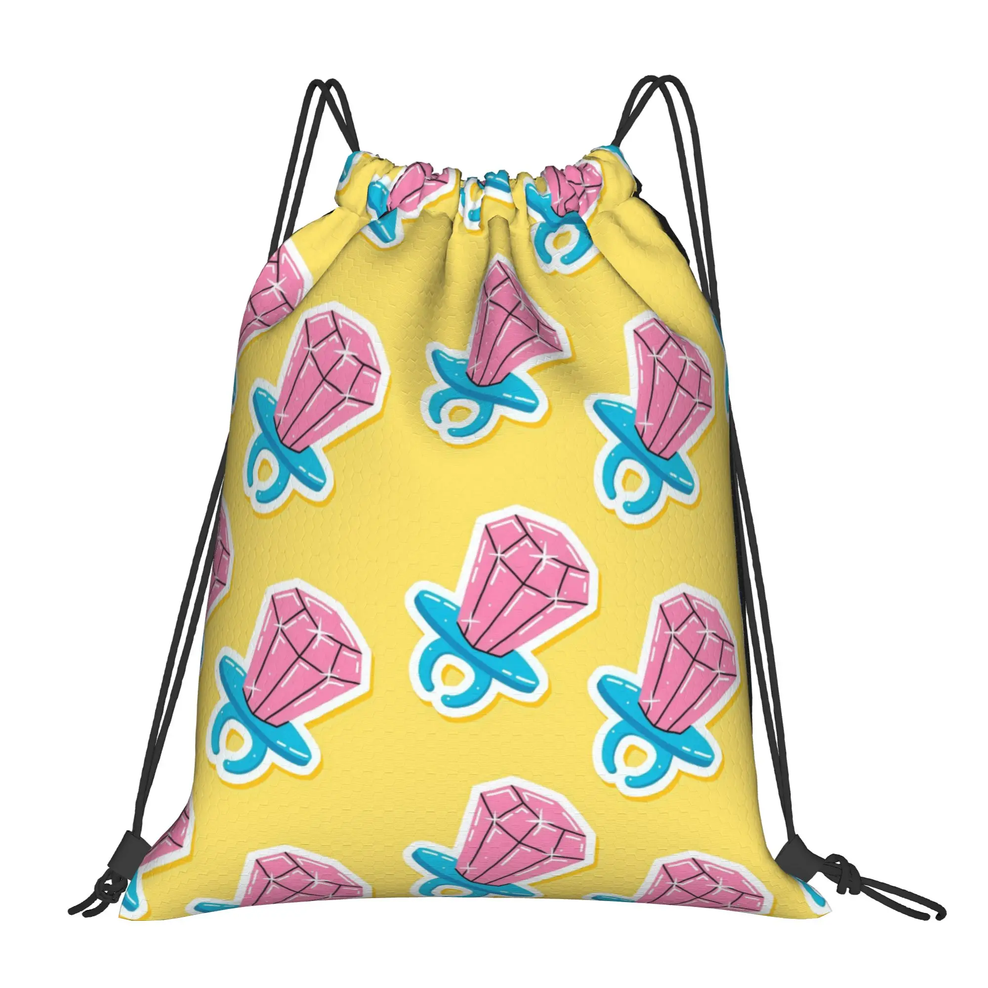 bBazooka Ring Pop Candy Gem (2) Portable Travel Riding Gym Drawstring Storage Sporty Backpacks