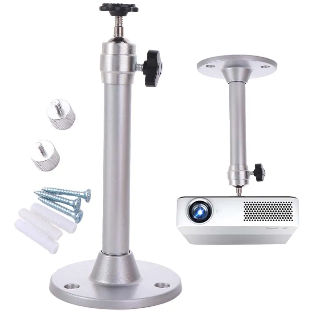 Adjustable Projector Ceiling Stand 360 Degree Rotation with M6/M4 Screws Projector Wall Mount Metal Construction Easy To Install
