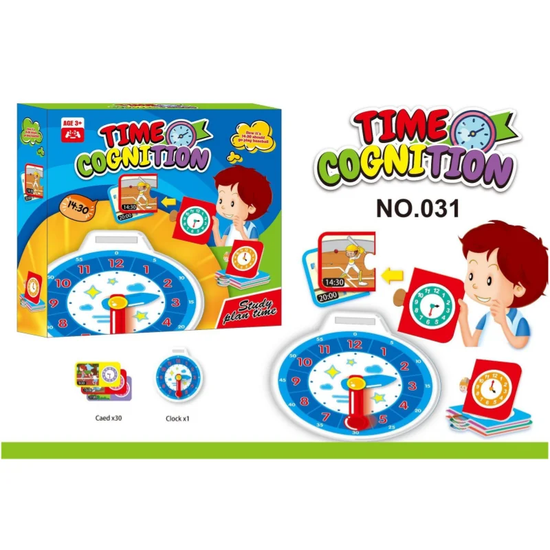 Reloj despertador de papel, rompecabezas, juguetes, despertador, reloj de gestión de la vida, juego Montessori, juguetes educativos de aprendizaje temprano, regalo para chico