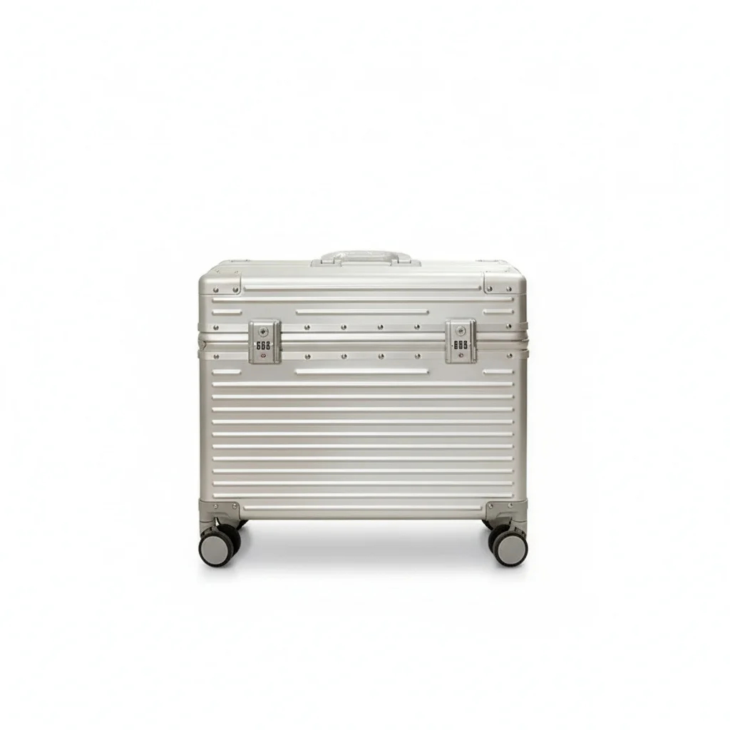 Maleta de Aleación de Aluminio, Maleta con Ruedas y Tapa Superior para Cámara, Estuche para Equipo Fotográfico con Cerradura Tsa, Maleta de Viaje con Ruedas Giratorias y Caja de Herramientas