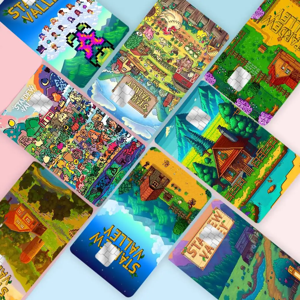 

Stardew Valley 2024 Anime Cartoon Skin Stickers Film Tape Case For Big Credit Debit Card Front Side