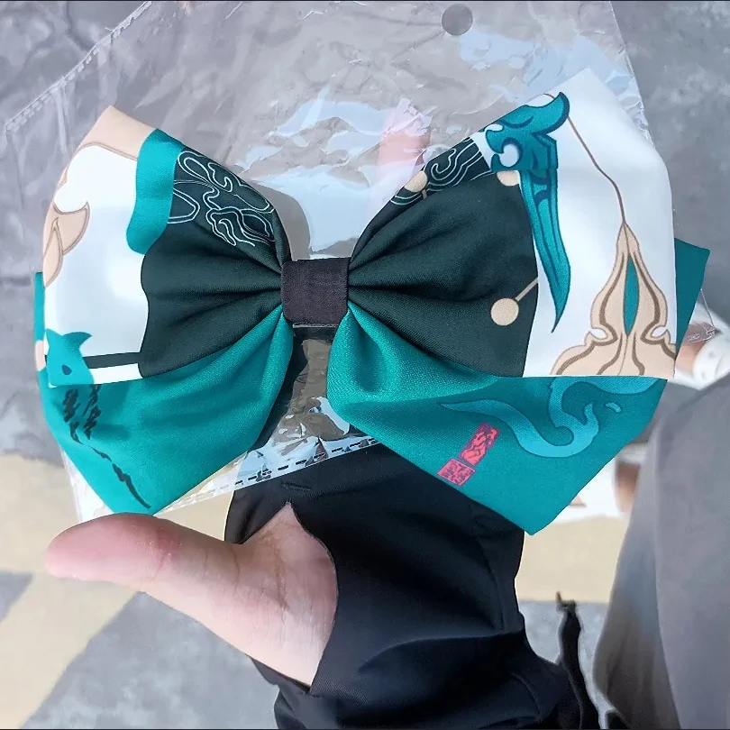 

Honkai:Star Rail Danheng Blade Colorful Big Bow Hairpins For Girl Popular Women Sweet Two-layer Satin Hairgrip Hair Accessories