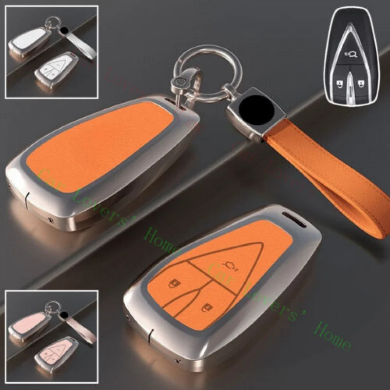 

A++Zinc Alloy Leather Car Key Case Cover For Changan CS75 PLUS CS35 PLUS CS55 PLUS