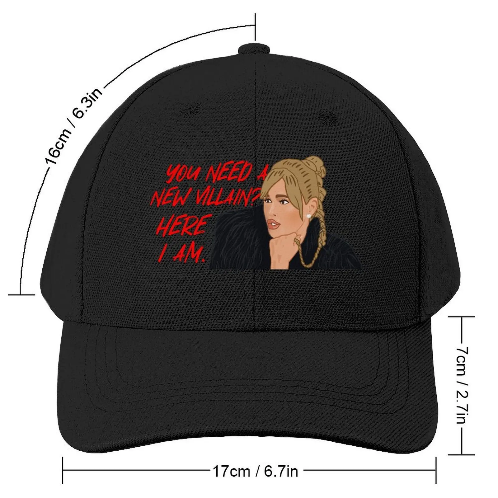 Diana Jenkins The Real Housewives of Beverly Hills You Need A New Villain Here I Am Baseball Cap derby hat For Girls Men's