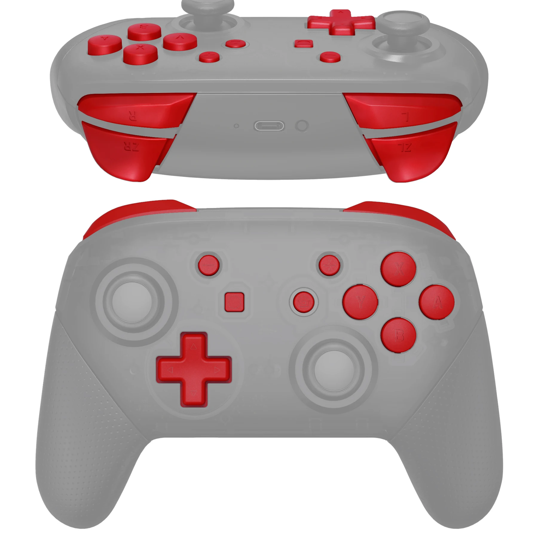 eXtremeRate DIY Replacement Full Set Buttons Repair ABXY D-pad ZR ZL L R Keys with Tools for NS Switch Pro Controller
