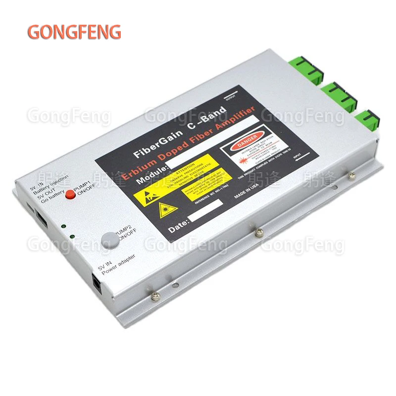 MINI EDFA Optical Amplifier 1550nm 4ports Output Power 16dBm Building Optical Fiber Equipment Used CATV FTTB Network