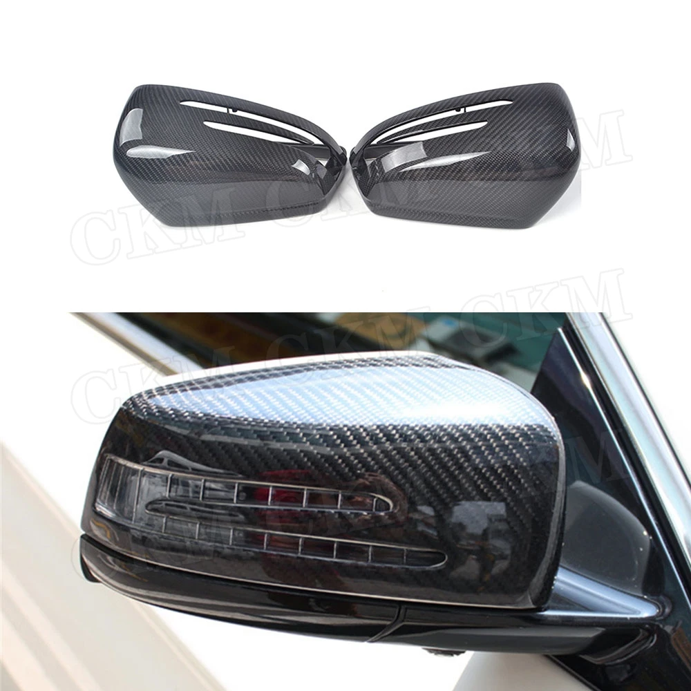 

CKMUUER for Mercedes Benz A C CLA GLA CLS Class W176 W117 W204 W212 W218 W207 Carbon Fiber Side RearView Mirror Cap Trim Covers