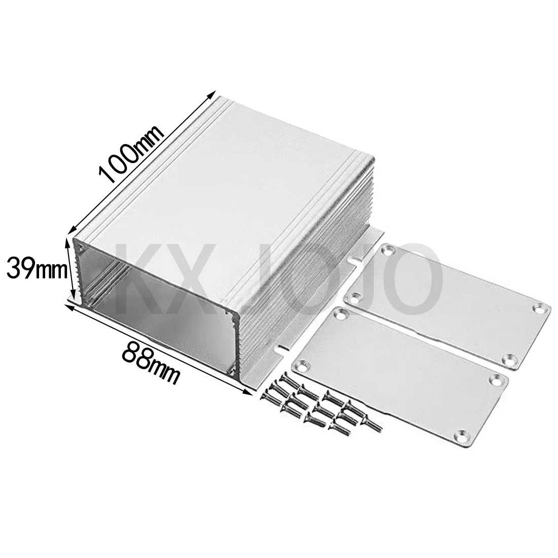 

Aluminum Enclosure 88*39*100mm Integrated Electronic Box Silver with Ears PCB Waterproof Shell Drilling Hole Printing