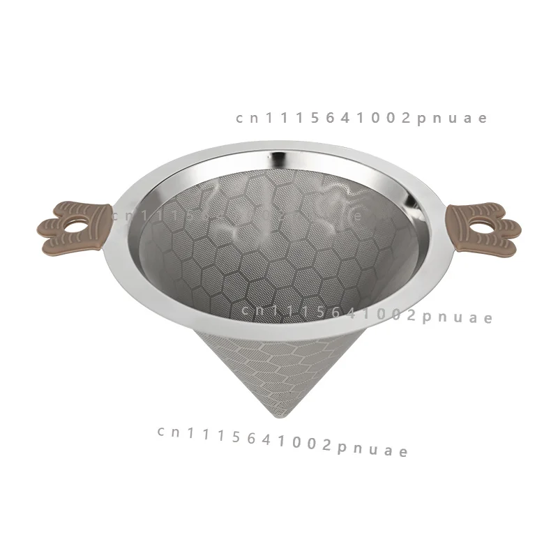 Stainless steel tea filter funnel, conical milk cup, tea drink shop shaking cup, filter screen, fine residue separation screen