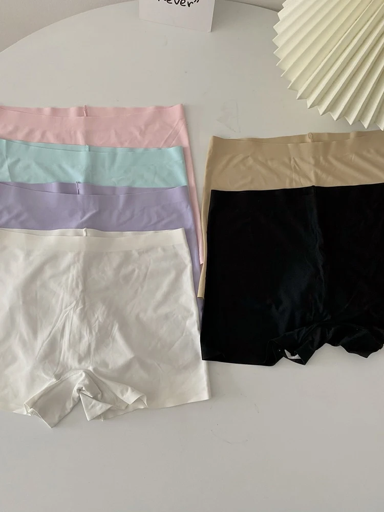 

Белые тонкие женские трусы из ледяного шелка, не просвечивающие, для повседневной носки, для электронной коммерции