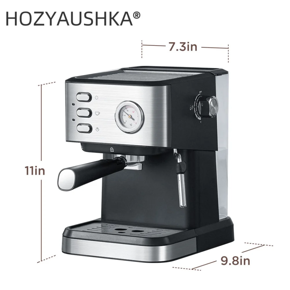 Hozyushka coffee machine 20bar espresso stainless steel semi-automatic espresso cappuccino