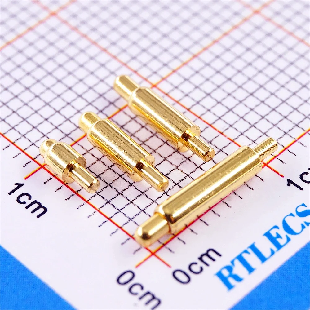 10pcs Spring-Loaded Connector through Hole PCB Height 3 4 5 6 7 8 9 to 20.5 mm Spring Header Pogo Pins 12V 2A Gold Plated