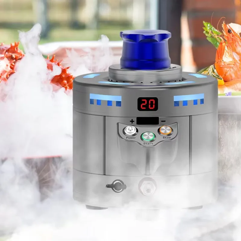 ماكينة صنع الثلج الجاف ذات الغرض المزدوج لتزيين الغذاء الجاف #3