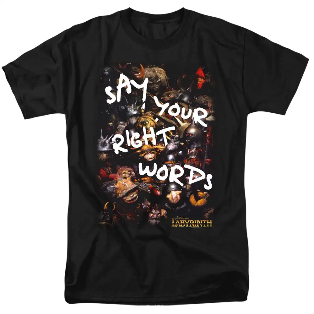 Labyrinth Right Words Graphic T-Shirt Cotton Men Women Streetwear Tee