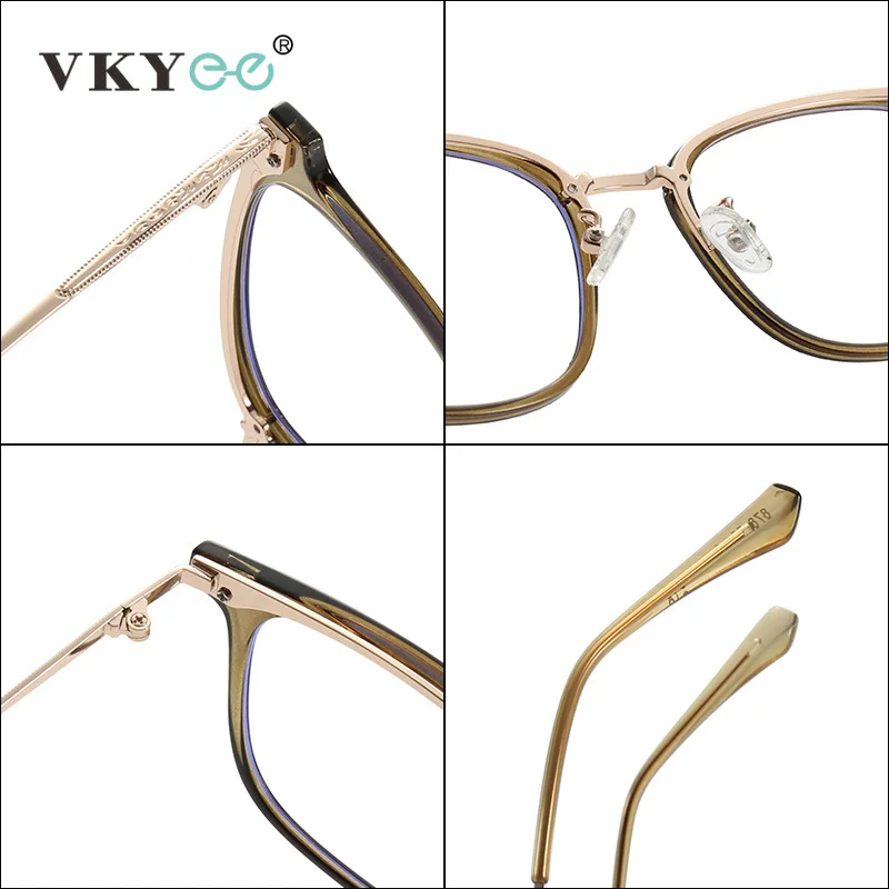 VICKY Fashion New Simple Men\'s Anti-blue Light Glasses TR 90 Women\'s Myopia Glasses Can Be Customized Prescription  HM878