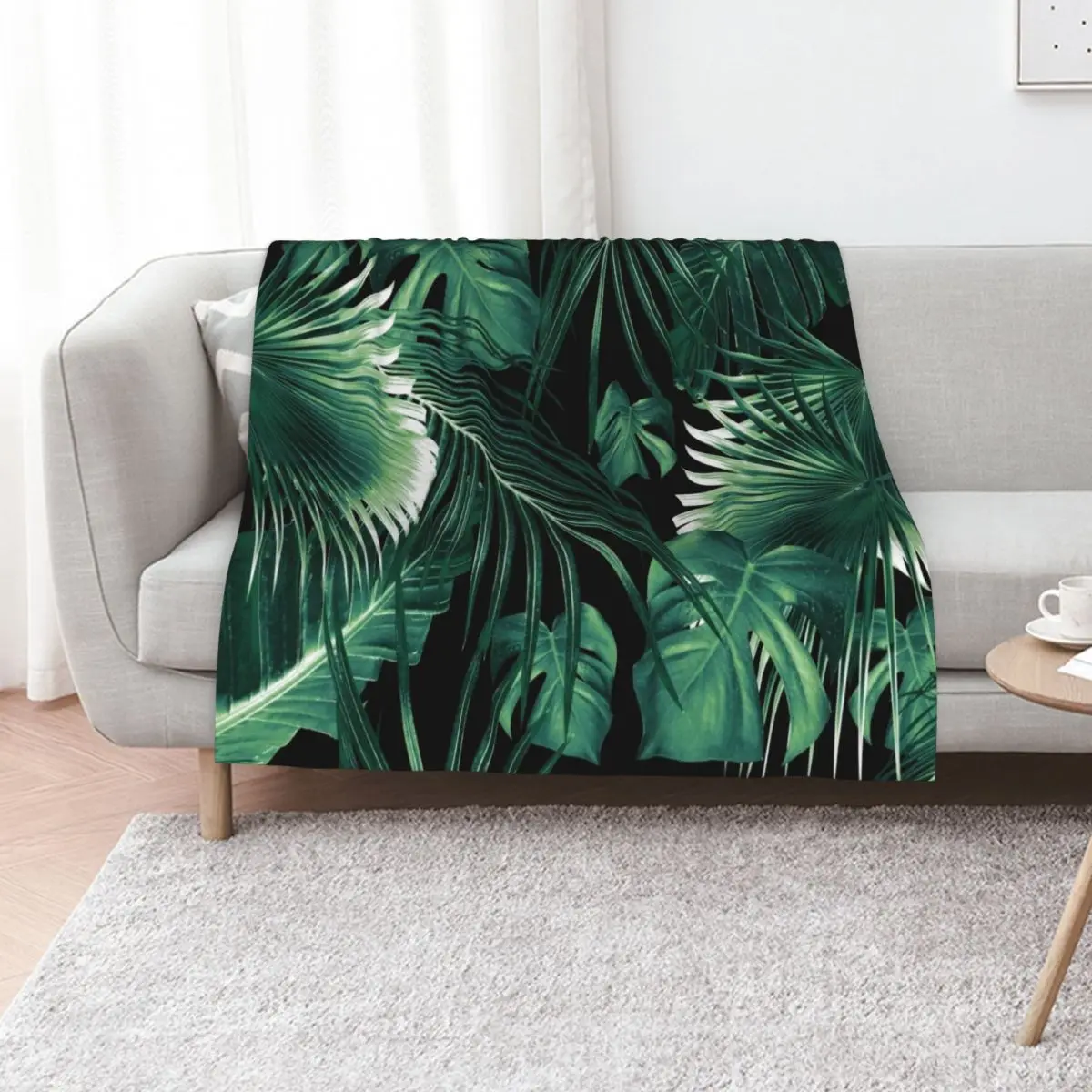 

Tropical Jungle Leaves Dream #6 #tropical #decor #art Throw Blanket warm for winter Polar funny gift Blankets