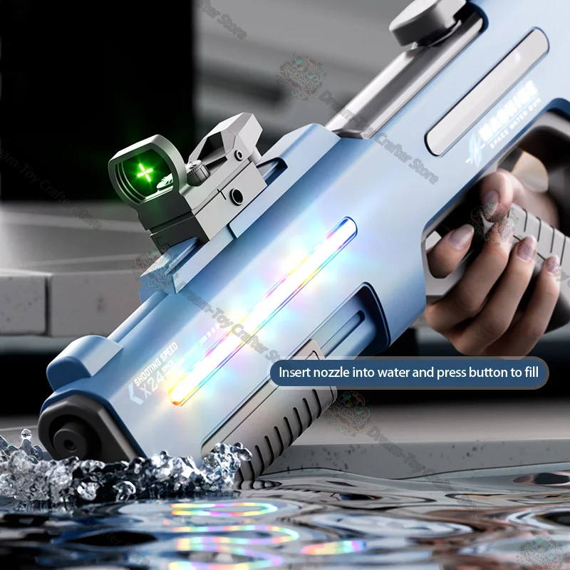 Escorpião pistola de água elétrica brinquedo modo duplo barril grande capacidade mão auto ao ar livre blaster para crianças praia jogar