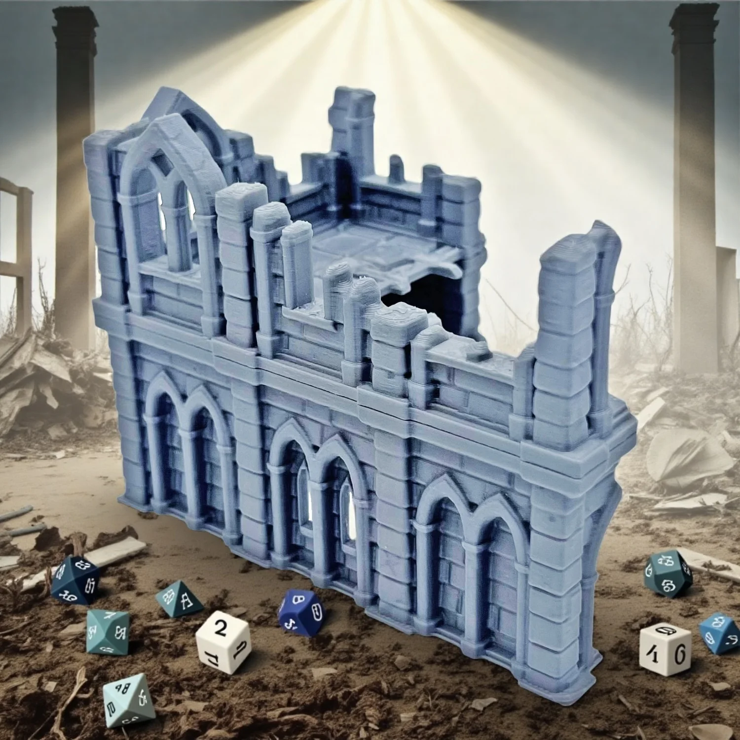 Modelo Diy de construcción de ruinas, paisaje de terreno para DND/martillo de guerra/juego de guerra, impreso en 3D, residencia de terreno de guerra, casa de cabaña enolen