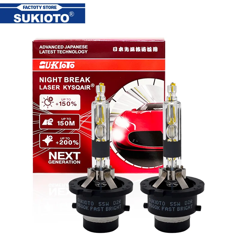 

2 шт. автомобильные ксеноновые HID-лампы SUKIOTO D4R D2R D2S D4S D2 D4 фары лампы для Toyota Lexus 5500K 55 Вт супер яркие D4S D2S автомобильные лампы
