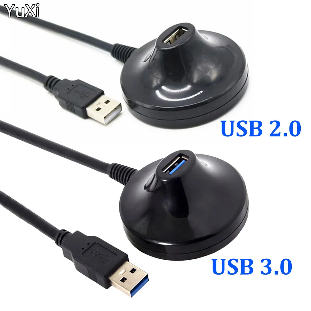 USB 2.0/3.0 Male to Female Extension Cable With Base USB Extension Cable With Base USB 3.0 Base Extension Cable 1.5 Meters