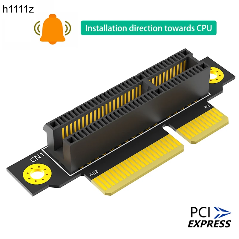 PCIE X4 3.0 kartu Riser pria ke wanita, 20mm PCIE X4 90 derajat terbalik PCI Express 4X ke 4X konverter adaptor papan Riser untuk 1U Server PC