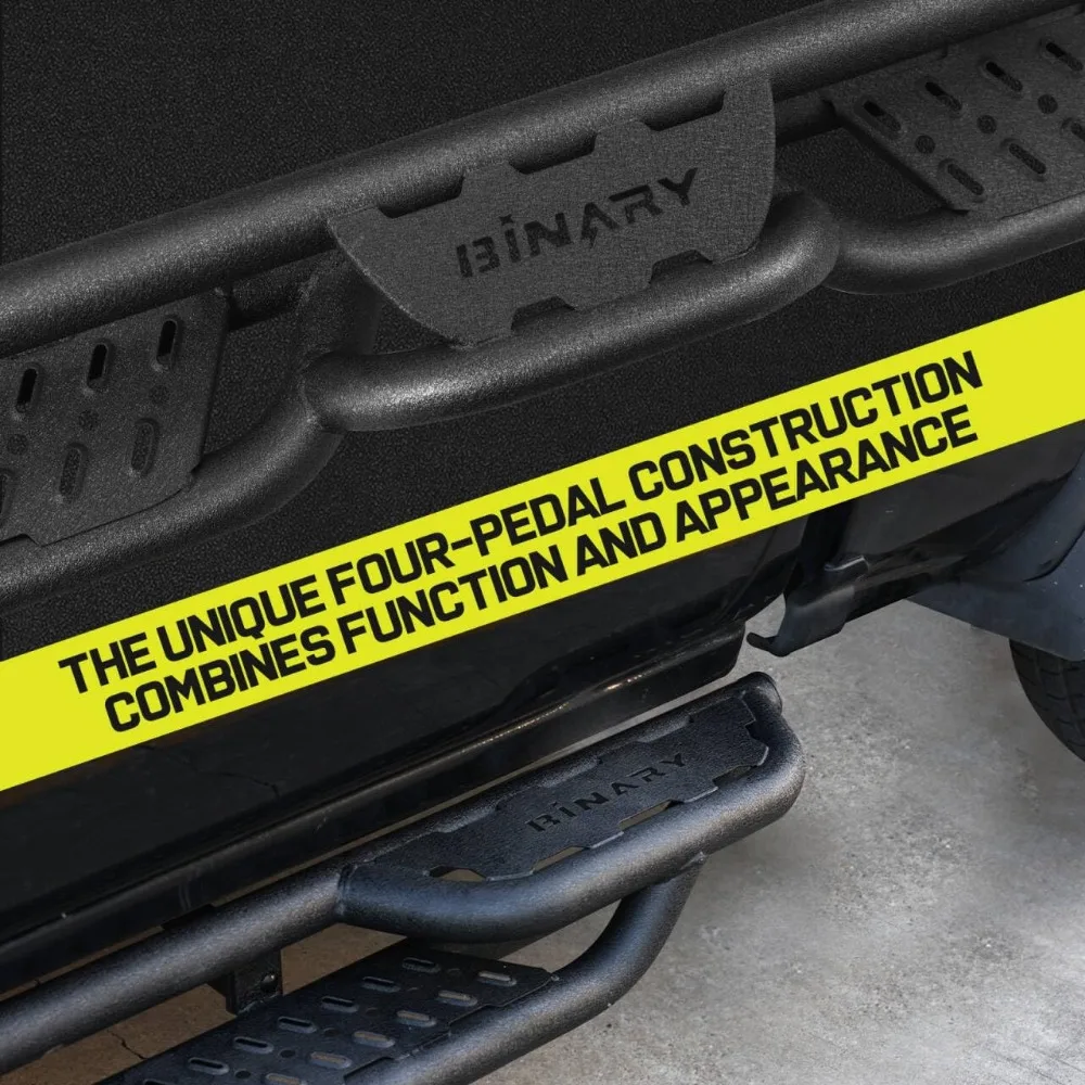 Pedane BINARY STAR compatibili con il veicolo Dodge Ram 1500 Crew Cab 2019-2025 (Excl. Modello Classico/Ram 2500 3500). 4 gradini