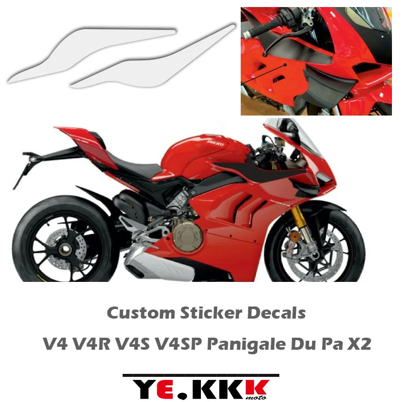 For Ducati Panigale V4 V4R V4S V4SP Full Car Stickers Custom Decals Special Fairing Sticker Decal Matt Black Red Du Pa X2