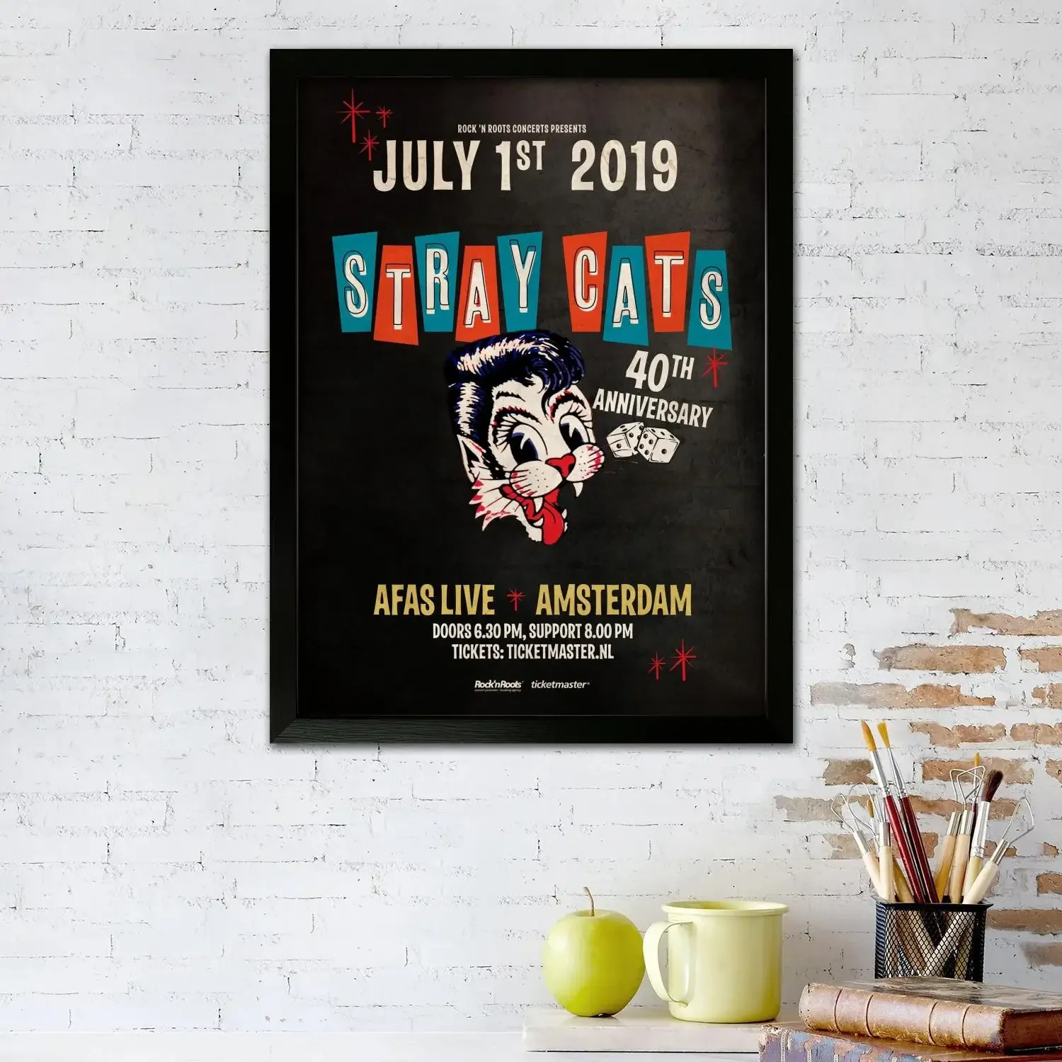 Stray Cats Canvas Art Poster, Wall Art, Picture Print, Modern Family, Bedroom Decor, Posters,Decorative painting