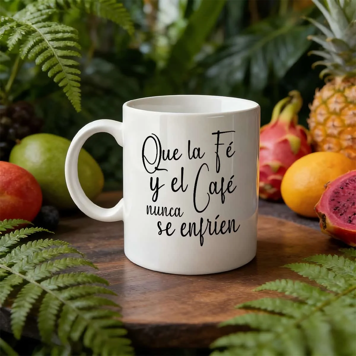 1 Spanish-Style Inspirational Coffee Mug with the Phrases 