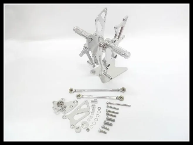 Silver Rearset Rear Set Footpegs   for 2007-2012 Honda CBR 600RR