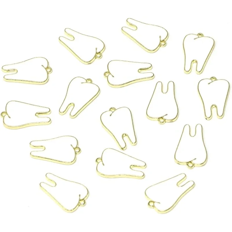 10pcs Enamel Alloy Tooth Charms Pendant Heathy Teeth Dangle Charms For Earrings Bracelet Necklace Diy Jewelry Making Accessories