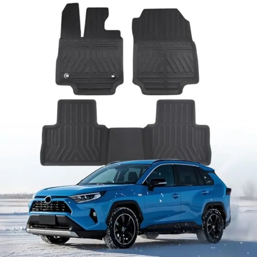 

Автомобильные коврики для Toyota RAV4 2019-2025, всепогодные, резиновые, на заказ, передние и задние, на 5 мест, черные, 3 шт.