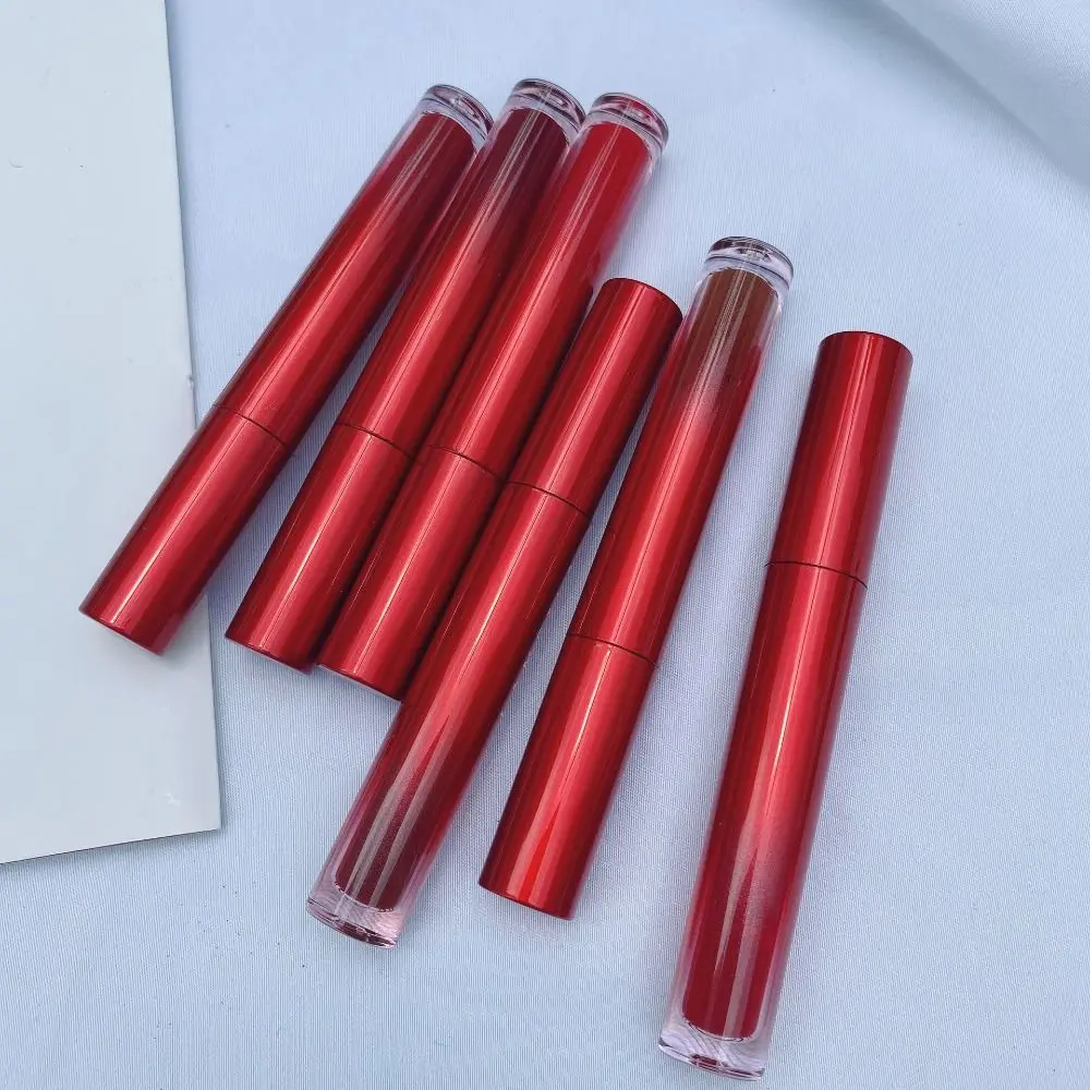 Lápiz labial de tubo rojo suave, resistente al agua, larga duración, antiadherente, brillo de labios suave, terciopelo sedoso, esmalte de labios, salud, belleza