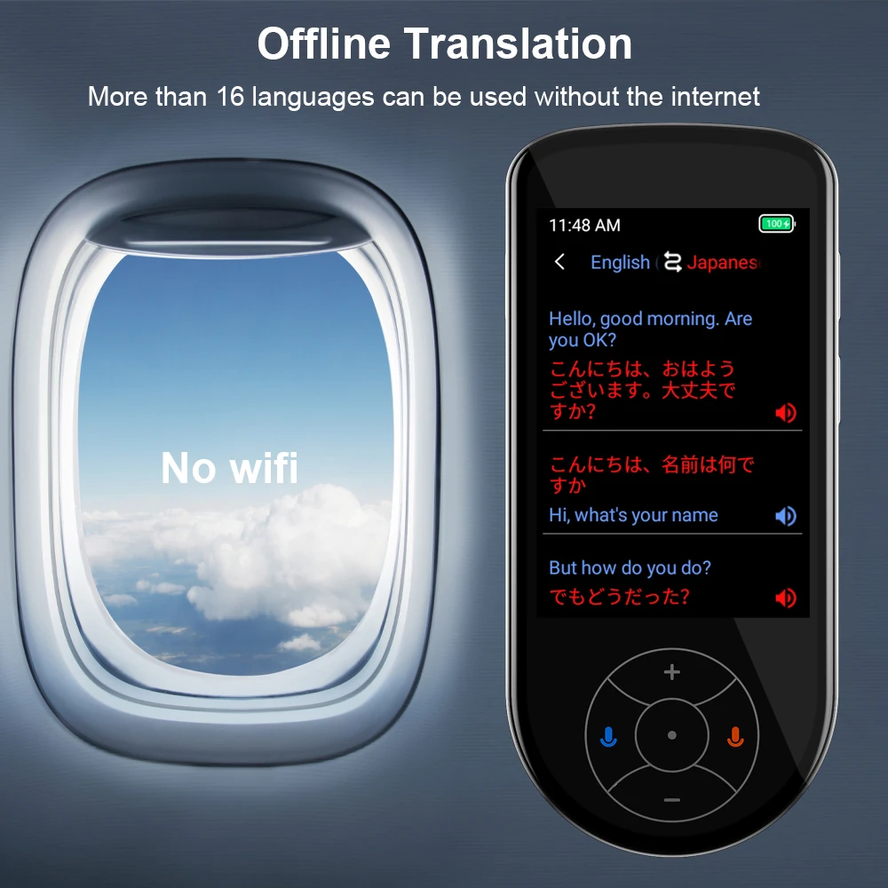 أحدث مترجم صوت فوري V600 مترجم لغة محمول في الوقت الحقيقي يدعم 16 لغة غير متصلة بالإنترنت