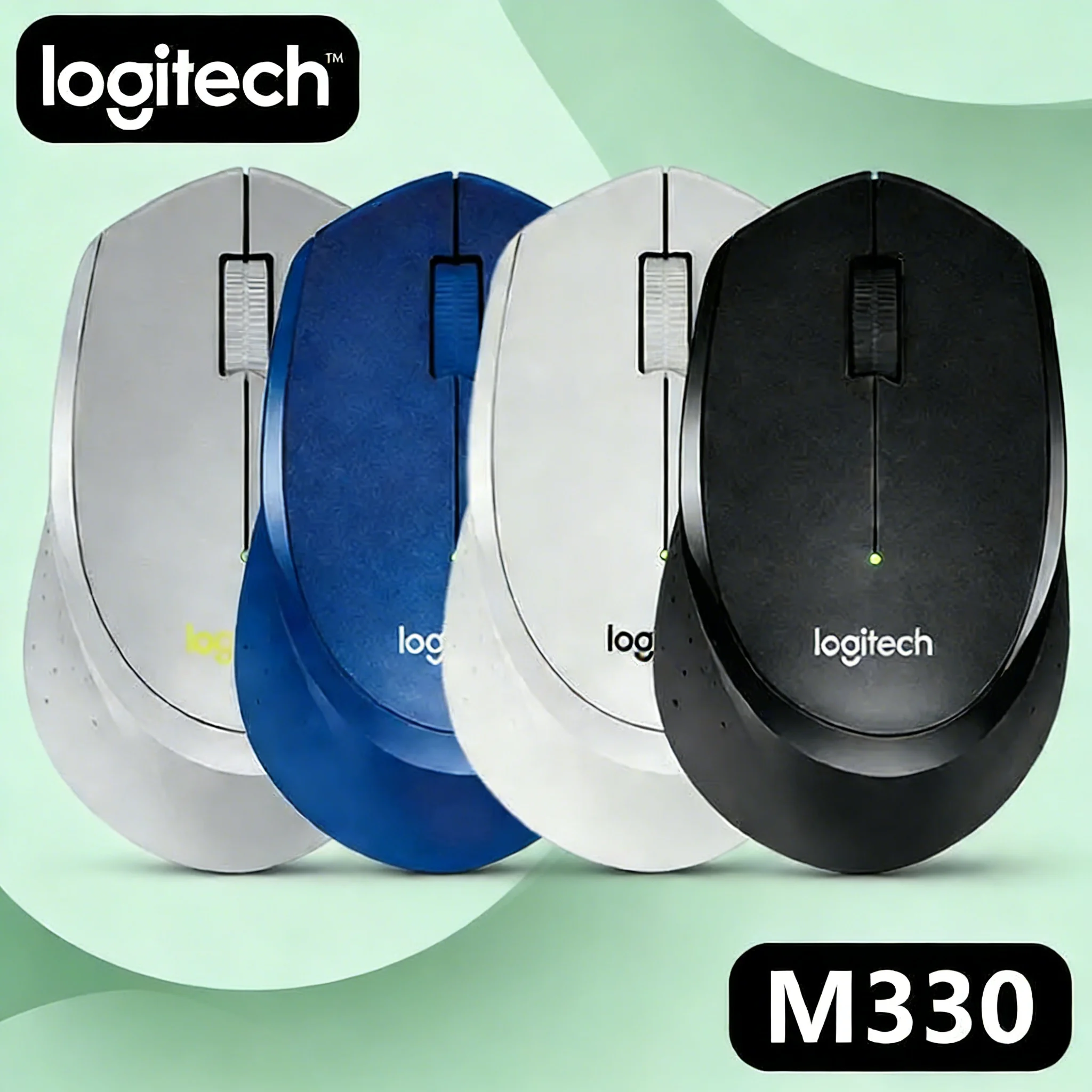 

Беспроводная игровая мышь Logitech M330, высокая точность, длительное время автономной работы, двухрежимная, бесшумная, легкая, эргономичная + M750/M280/M221
