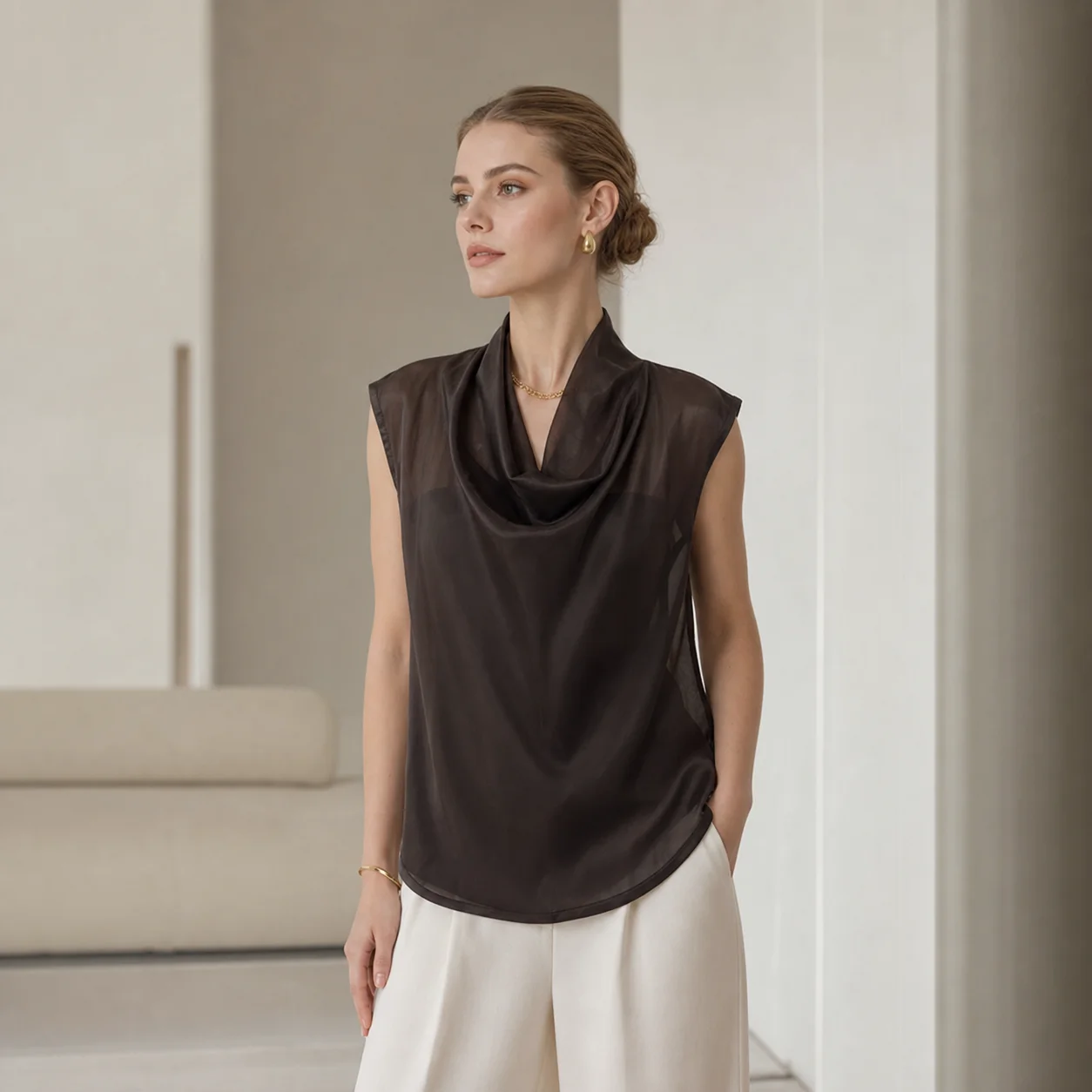 Swing collar vest, 2026 new model