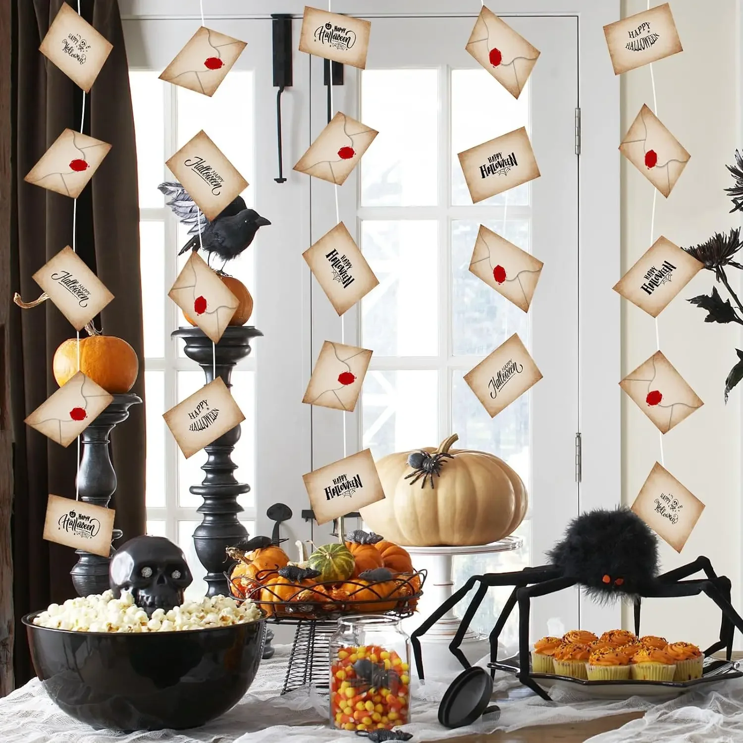 20PCS Floating Magic Wizard Acceptance Letters Banners for Halloween Harry Themed Party Decoration Masquerade Welcome Letter