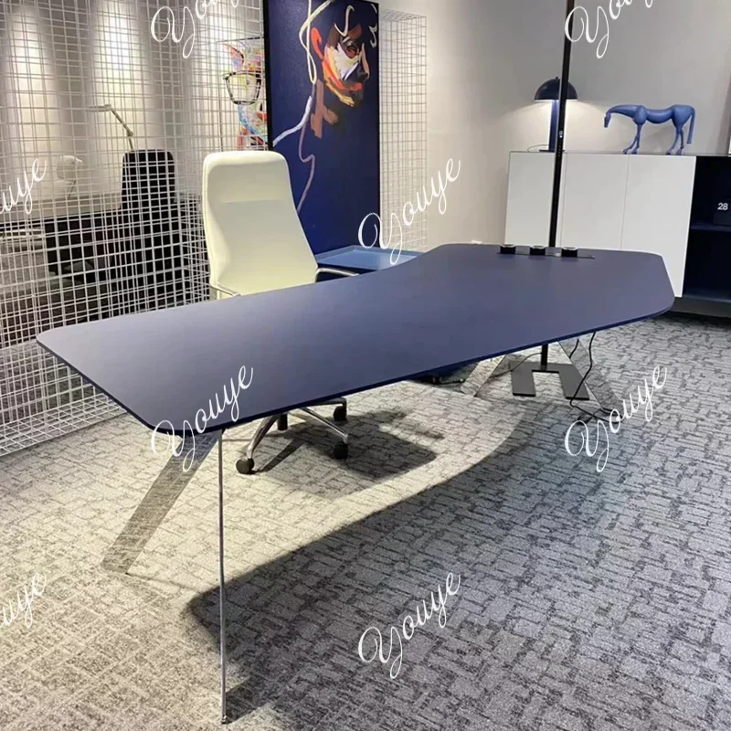 N49 J Beautiful Computer Table Work Aesthetic Modern Writing Reading Office Desk Study Portable Executive Bureau Office Furnitur