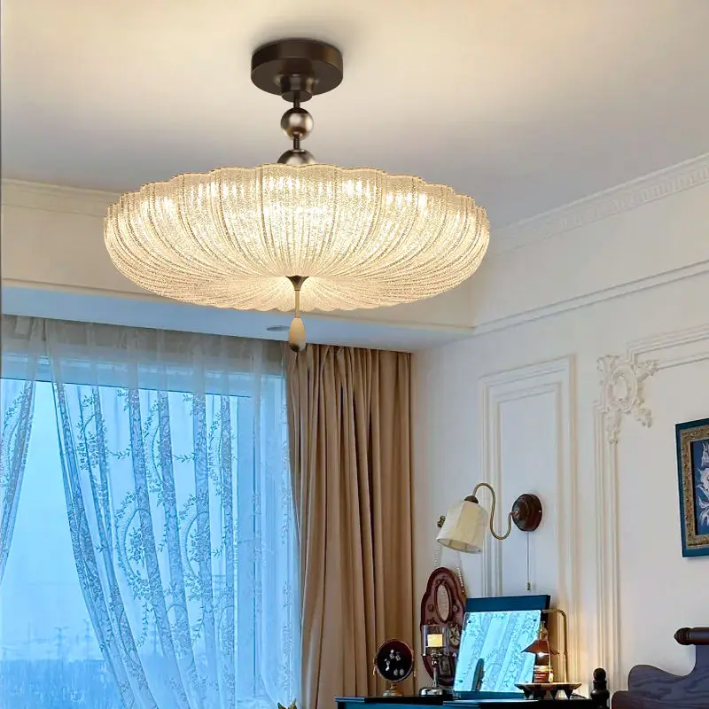 Medieval style bedroom ceiling lamp, elegant chandelier