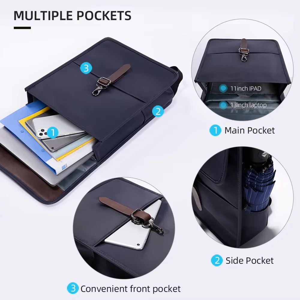 HK High-quality Business Backpack British-style Waterproof Oxford Fabric Laptop Bag  Large-capacity Commuter Business Travel Bag view 6