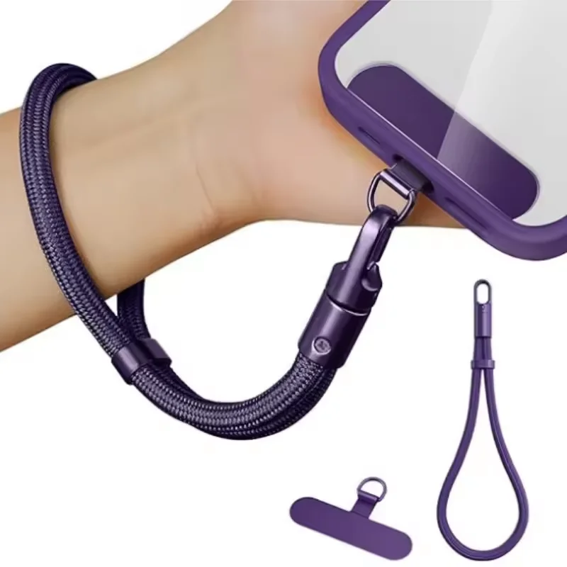 Universal Mobile Phone Hanging Rope Adjustable Lanyard Woven Anti-lost Anti-Falling With Clip Wrist Strap Smartphone Accessories