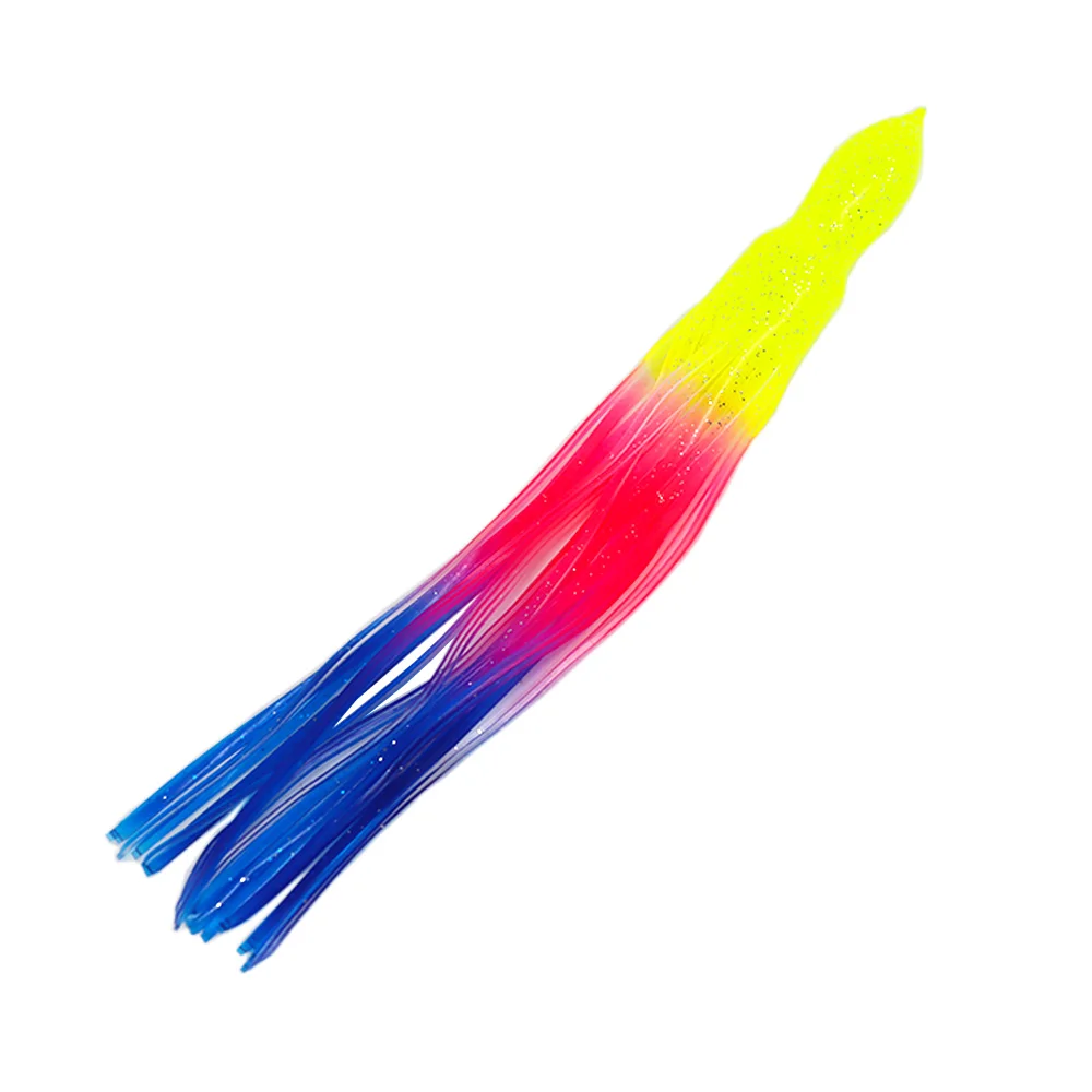 Thunfisch-Köder Big Game Marlin-Röcke Weiche Tintenfisch-Köder 10 Stück 12 Zoll Gummi-PVC-Angelköder zum Schleppen Ersatz-Oktopus-Röcke Köder – Detail 8