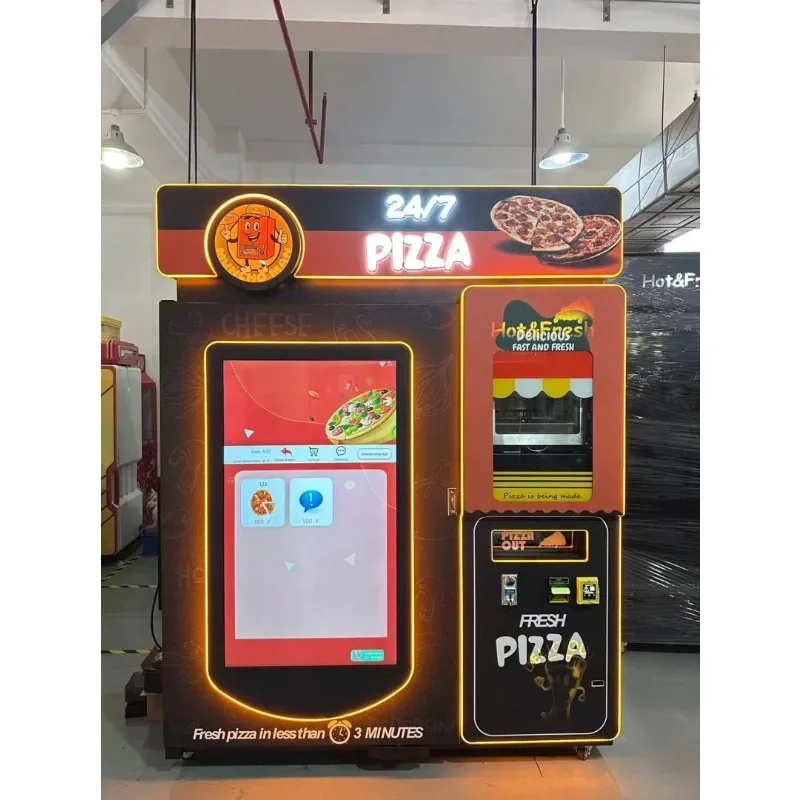 FL Custom Hot Food Frozen Vending Hot Instant Pizza Machine Automatic Smart Pizza Vending Machine with SDK Credit Card & Coin