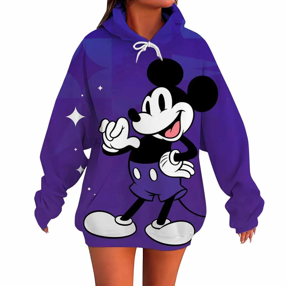 Sudadera con capucha moda mujer Harajuku estética Disney Mickey Mouse estampado sudaderas clásicas Unisex Vintage con capucha jerseys sudaderas