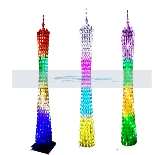 Bluetooth welding kit, colorful Guangzhou tower, 32nd floor, X32 pillar, LED light cube, music sheet music, unassembled