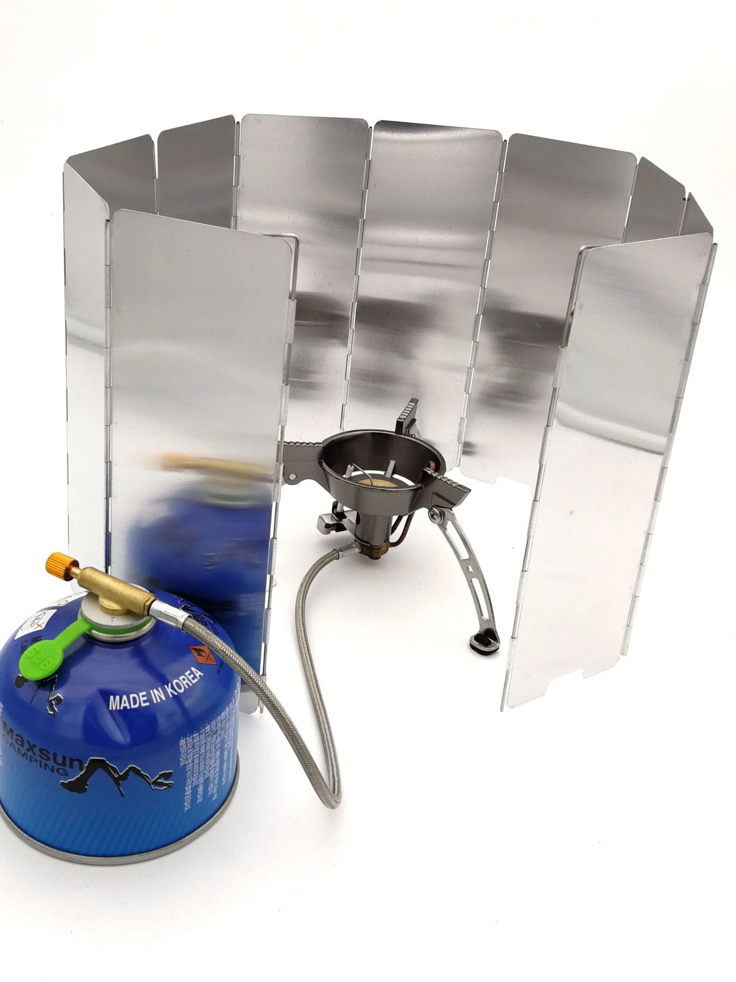 8/9/10 لوحات موقد غاز حاجز الرياح في الهواء الطلق التخييم نزهة الطبخ الموقد يندبروف شاشة سبائك الألومنيوم شاشة الرياح #4