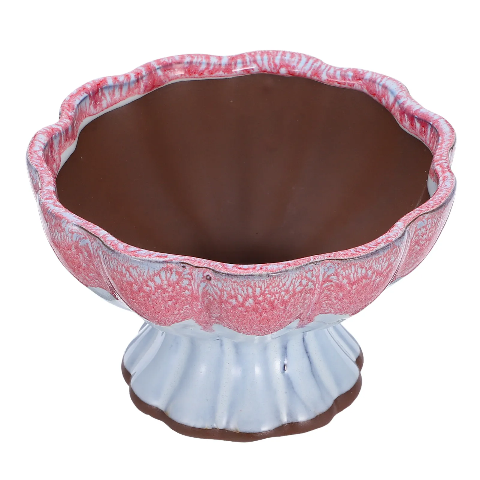 

Винтажный цветочный горшок в форме лотоса, фиолетовый, для офиса, дома, рабочего стола, для суккулентов, декоративное кашпо