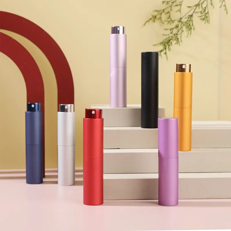 10ml Portable Spray Empty Bottle Perfume Atomizer Portable Liquid Container for Cosmetics Traveling Aluminum Women Alcochol Hot