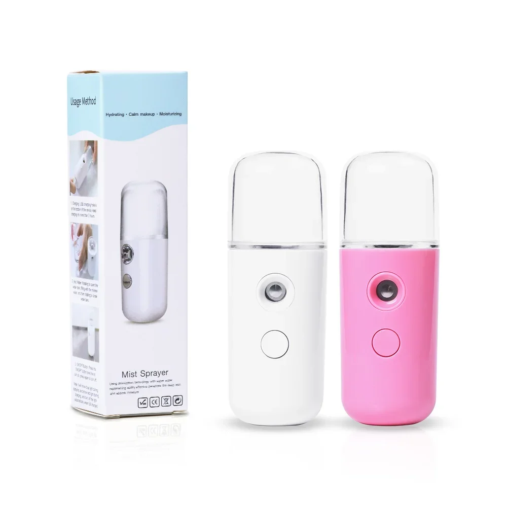 USB Draagbare Oplaadbare Gezicht Nano Mist Spuit Facial Body Vernevelaar Stoomboot Hydraterende Huidverzorging Mini Schoonheid Instrumenten